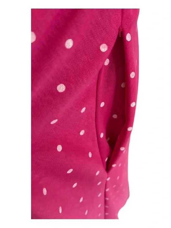Vintage 80's Pink Polka Dot Button Front Dress Size L - Picture 7 of 10